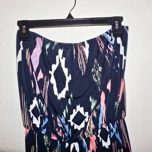 Vintage Havana Colorful Strapless Jumpsuit